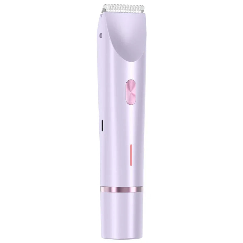 Dual Head Electric Hair Trimmer for Women - Rechargeable Wet/Dry Painless Shaver for Body and Sensitive Areas