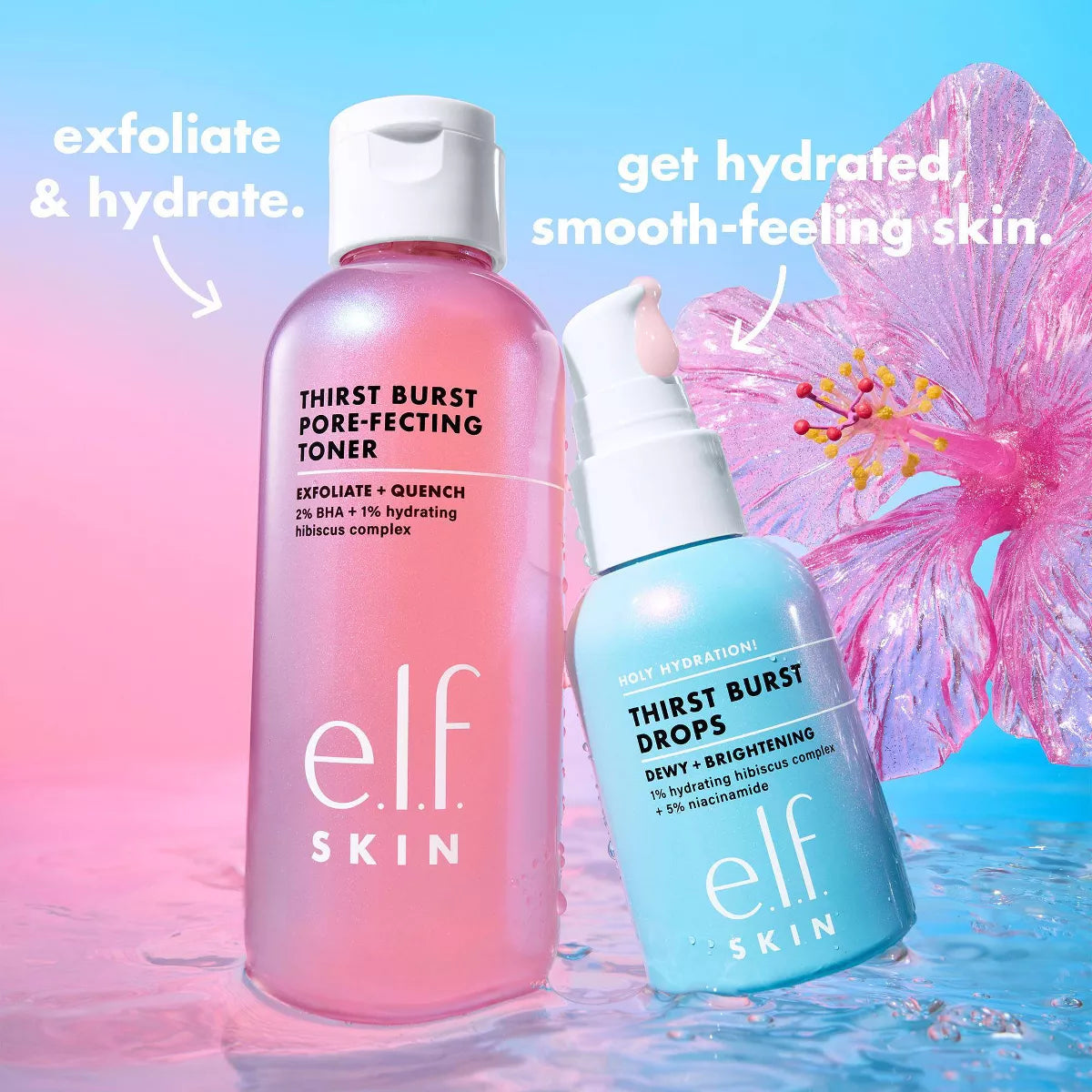 E.L.F. SKIN Thirst Burst Pore-Fecting Toner - 4.7 Fl Oz: Paraben-Free, Sulfate-Free, Vegan, for All Skin Types