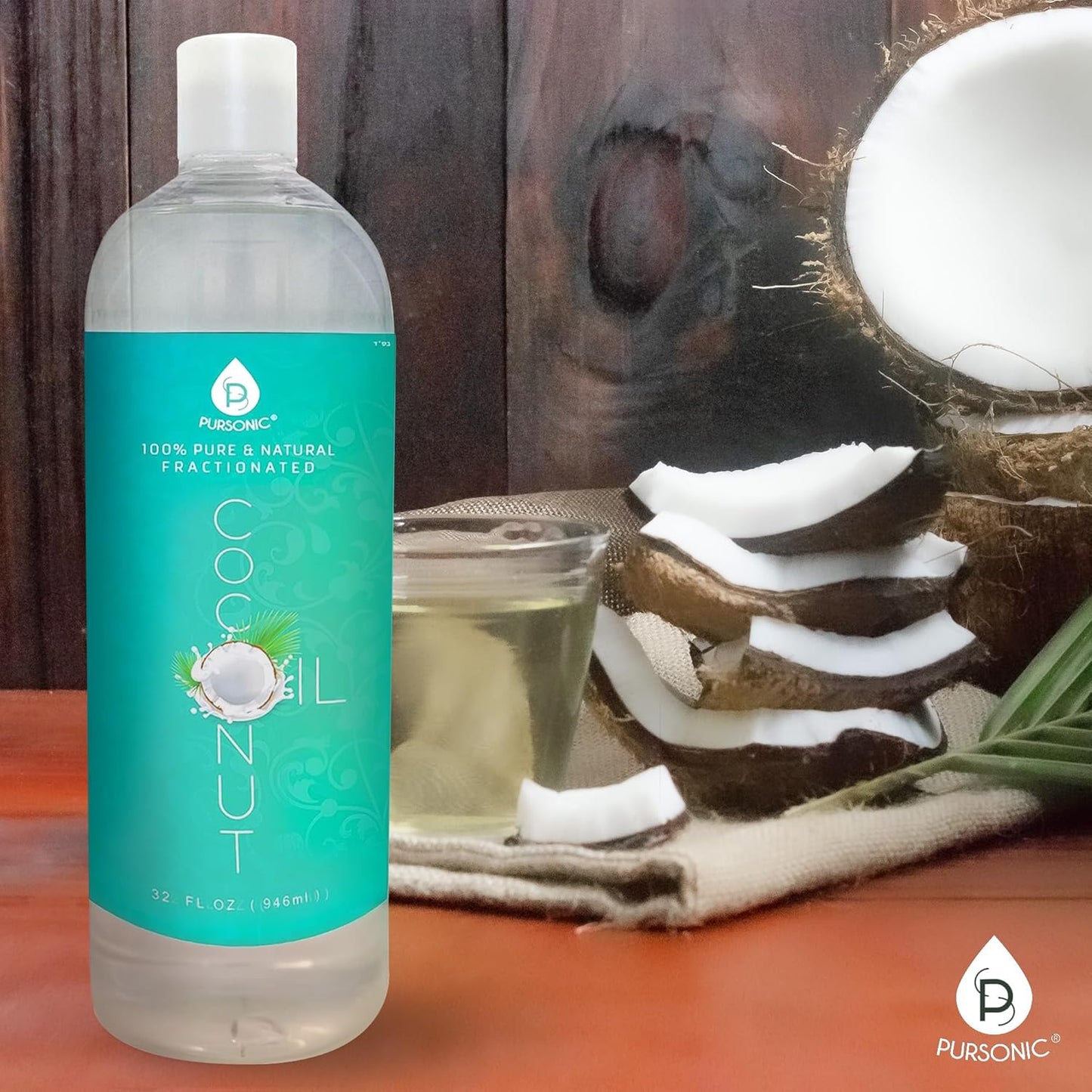 Pure Unscented Fractionated Coconut Oil - 32 Oz Multipurpose Oil for Skin, Hair, Body Massage & Makeup Removal - Carrier Oil for Essential Oils and Aromatherapy