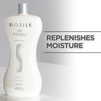 Silk Therapy Conditioner, Moisturizes & Conditions Hair for Incredible Shine, Detangles & Provides Heat Protection, Sulfate-Free, Paraben-Free, Cruelty-Free, 34 Oz