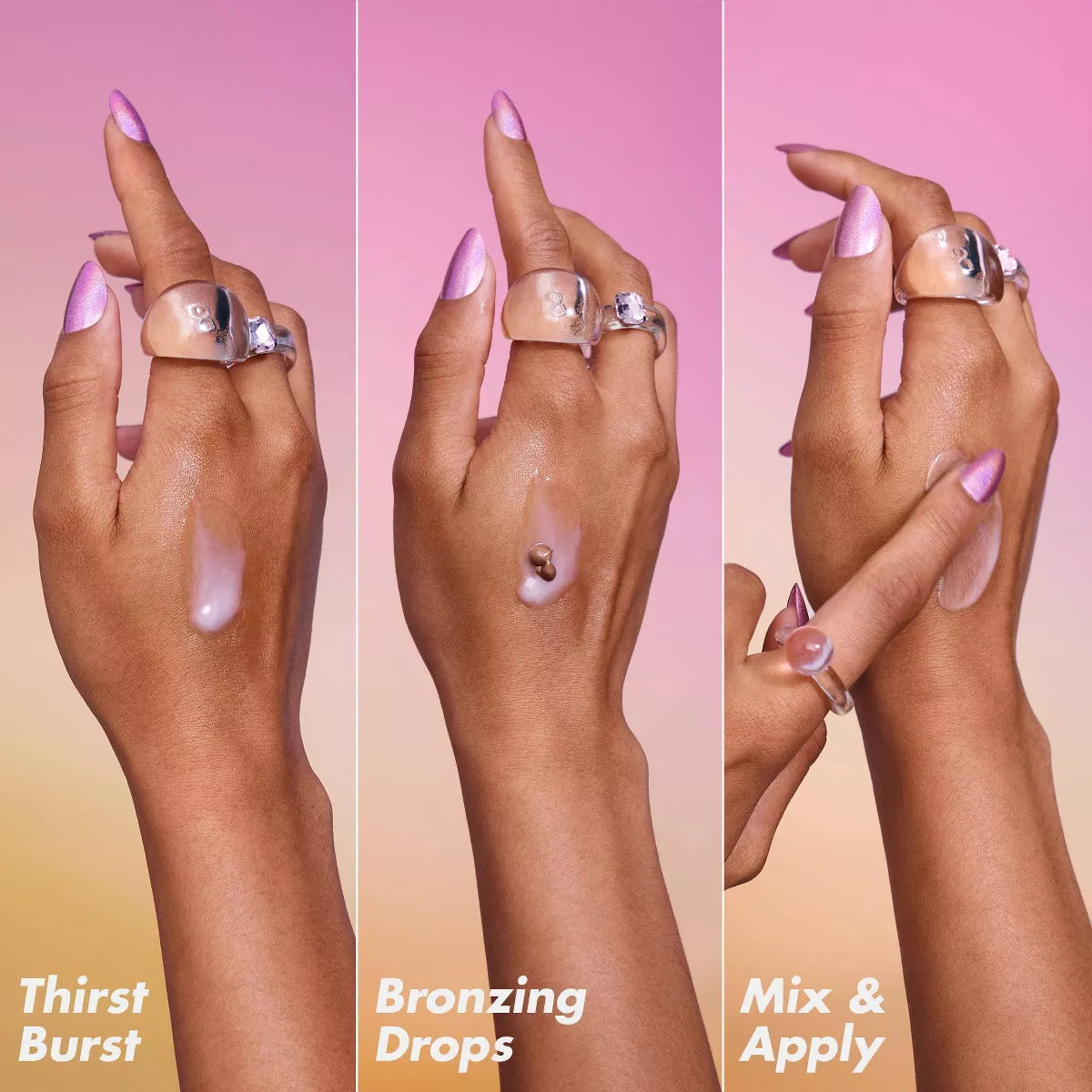 E.L.F. SKIN the Hottest Drops Duo - Bronzing Drops & Holy Hydration! Thirst Burst Drops Mini Duo - 2Ct/0.33 Fl Oz