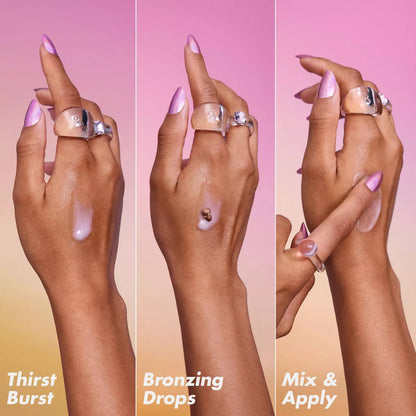 E.L.F. SKIN the Hottest Drops Duo - Bronzing Drops & Holy Hydration! Thirst Burst Drops Mini Duo - 2Ct/0.33 Fl Oz