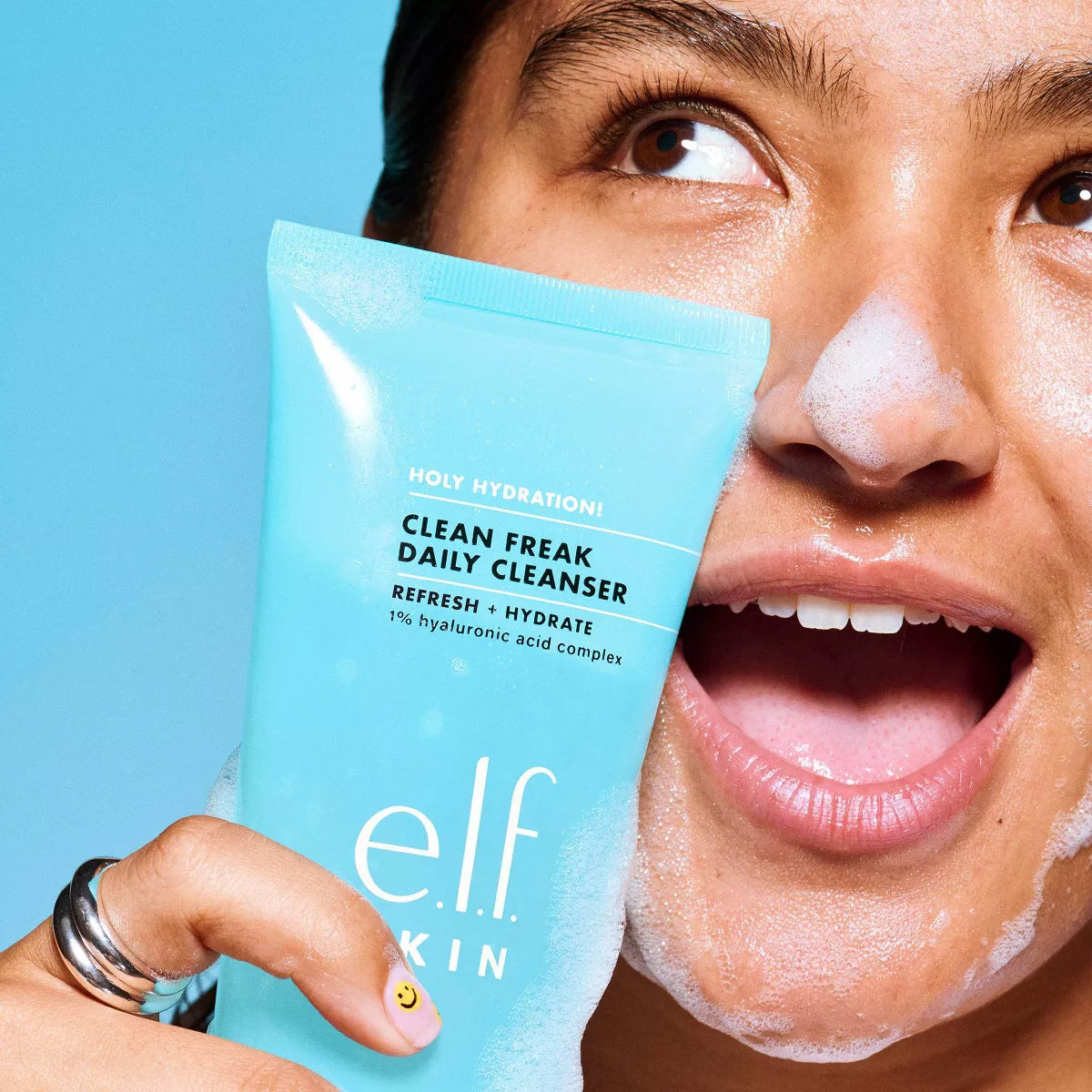 E.L.F. SKIN Holy Hydration! Clean Freak Daily Cleanser - 5.5Oz: Paraben-Free, Vegan, for Normal to Oily Skin