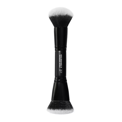 E.L.F. Liquid Bronzer & Contour Duo Makeup Brush: Nylon Bristles, Multi-Use, Travel Size