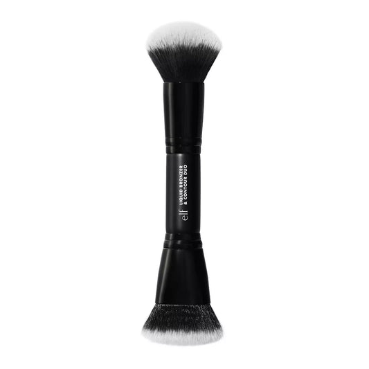 E.L.F. Liquid Bronzer & Contour Duo Makeup Brush: Nylon Bristles, Multi-Use, Travel Size